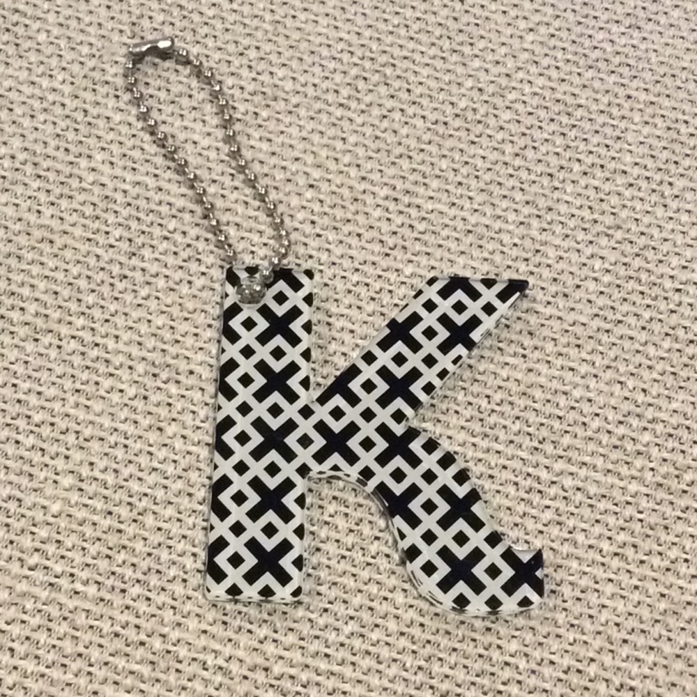 Monogram Letter K keychain.